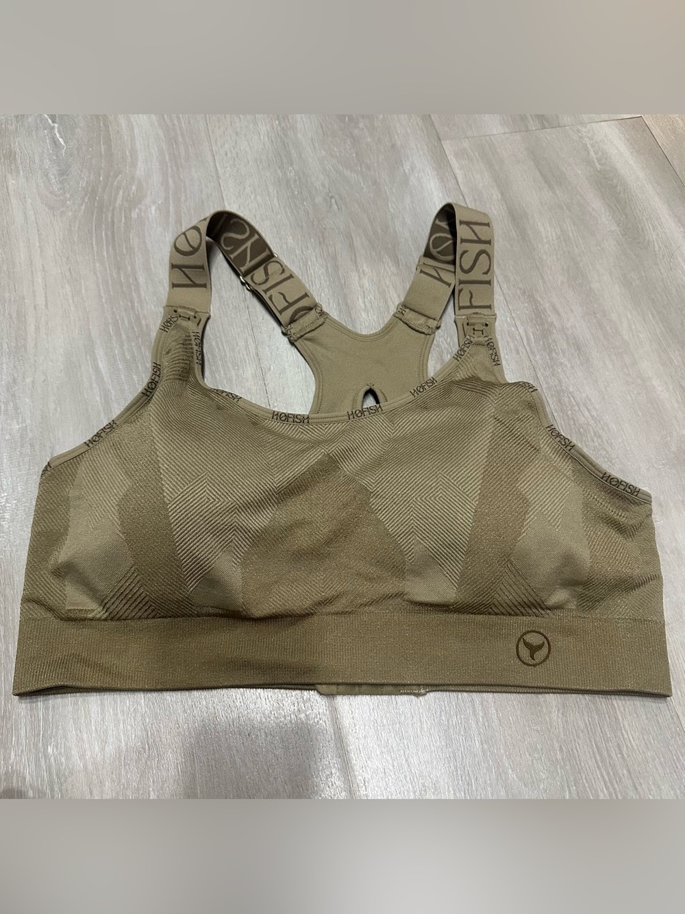 Hofish Seamless Support Nursing Beige Tan Cream Bra Sz L